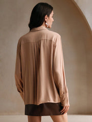 Isabella Long Sleeve Sequin & Water Soluble Splice Elegant Shirt