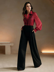 Isabella Elegant Ruffled Lace 3D Floral Blouse