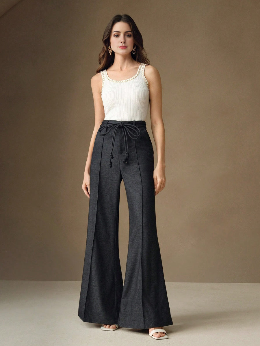 Isabella Vintage High Waist Flared Wide Leg Jeans