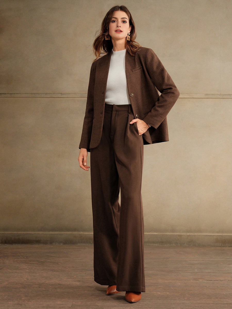 Isabella Vintage Retro Thick Woolen Sophisticated Blazer