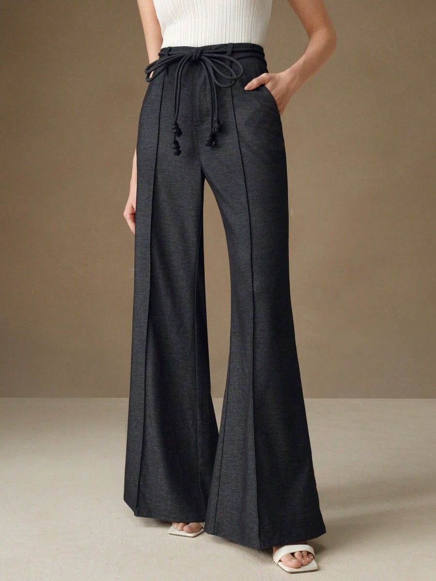 Isabella Vintage High Waist Flared Wide Leg Jeans